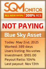 Blue Sky Asset HYIP Status Button