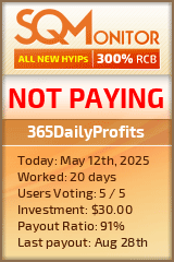 365DailyProfits HYIP Status Button