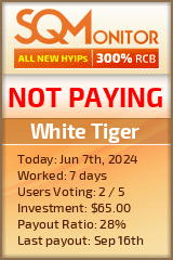 White Tiger HYIP Status Button