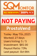 ProstoVend HYIP Status Button