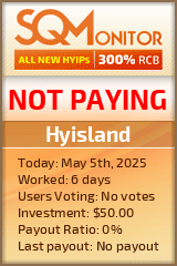 Hyisland HYIP Status Button