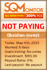 Obsidian-invest HYIP Status Button