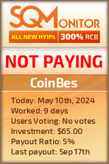 CoinBes HYIP Status Button