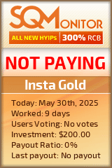 Insta Gold HYIP Status Button