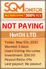 HotOil LTD HYIP Status Button