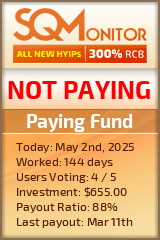 Paying Fund HYIP Status Button