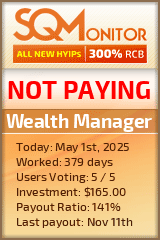 Wealth Manager HYIP Status Button