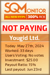 Yougid Ltd. HYIP Status Button