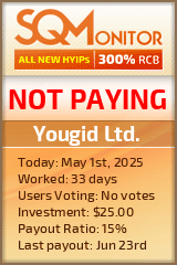 Yougid Ltd. HYIP Status Button