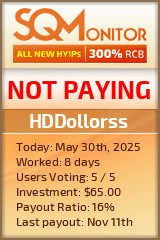 HDDollorss HYIP Status Button