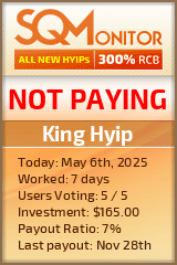 King Hyip HYIP Status Button