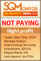 Hight profit HYIP Status Button