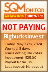 Bigbucksinvest HYIP Status Button