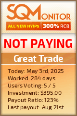 Great Trade HYIP Status Button