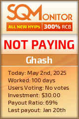 Ghash HYIP Status Button