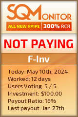 F-Inv HYIP Status Button