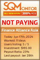 Finance Alliance Asia HYIP Status Button
