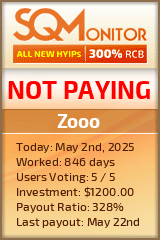 Zooo HYIP Status Button