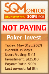 Poker-Invest HYIP Status Button