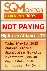 Hightech Alliance LTD HYIP Status Button