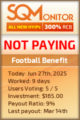 Football Benefit HYIP Status Button