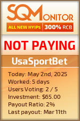 UsaSportBet HYIP Status Button