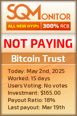 Bitcoin Trust HYIP Status Button