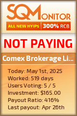 Comex Brokerage Limited HYIP Status Button