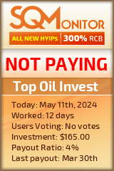 Top Oil Invest HYIP Status Button