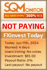 FXinvest Today HYIP Status Button