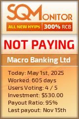 Macro Banking Ltd HYIP Status Button