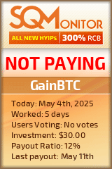 GainBTC HYIP Status Button