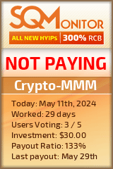 Crypto-MMM HYIP Status Button