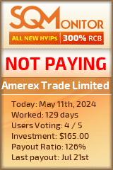 Amerex Trade Limited HYIP Status Button