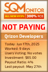 Qrizon Developers Project Status Button