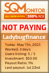 Ladybugfinance HYIP Status Button