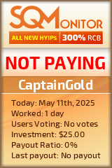 CaptainGold HYIP Status Button