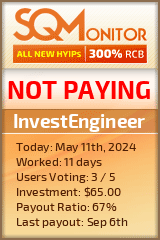InvestEngineer HYIP Status Button