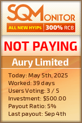 Aury Limited HYIP Status Button