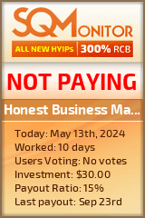 Honest Business Machine HYIP Status Button