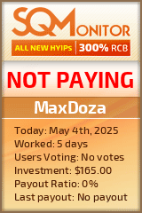 MaxDoza HYIP Status Button