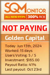 Golden Capital HYIP Status Button