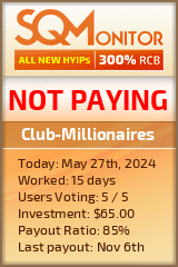 Club-Millionaires HYIP Status Button