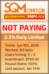 2-3% Daily Limited HYIP Status Button