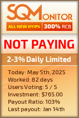 2-3% Daily Limited HYIP Status Button