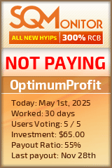 OptimumProfit HYIP Status Button