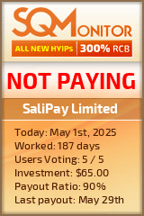 SaliPay Limited HYIP Status Button