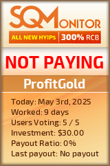 ProfitGold HYIP Status Button