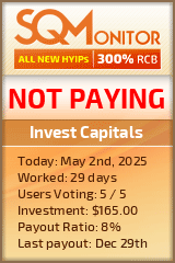 Invest Capitals HYIP Status Button