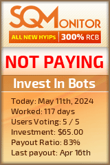 Invest In Bots HYIP Status Button